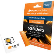 Boost Mobile 3 Months 5GB Plan SIM Card Kit $14.99 (Reg. $44.99) - For...