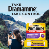 8-Count Dramamine Less Drowsy in a Handy Travel Vial as low as $3.38 (Reg....