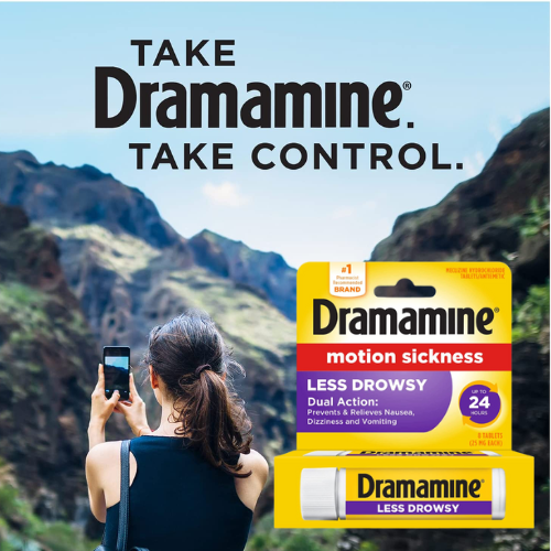 Dramamine 8-Count Less Drowsy in a Handy Travel Vial as low as $2.18 ...