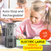 Just Plug and Sharpen Your Pencil With This Electric Large Pencil Sharpener...