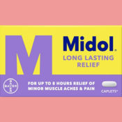 FOUR Boxes 20 Ct Midol Menstrual Pain Reliever & Fever Reducer Caplets...