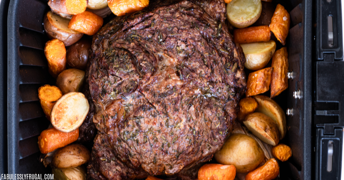 when is roast beef done cooking in the air fryer?