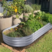 Land Guard Galvanized Raised Garden Bed Kit, Silver $44.99 After Coupon...