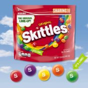 FOUR Skittles Original Candy Sharing Size Bag, 15.6 oz as low as $3.05...