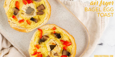 air fryer bagel egg toast