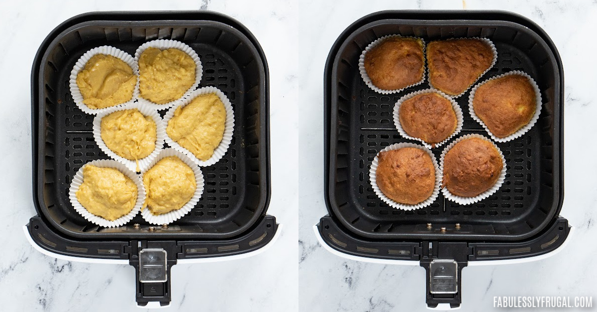 air fryer banana muffins