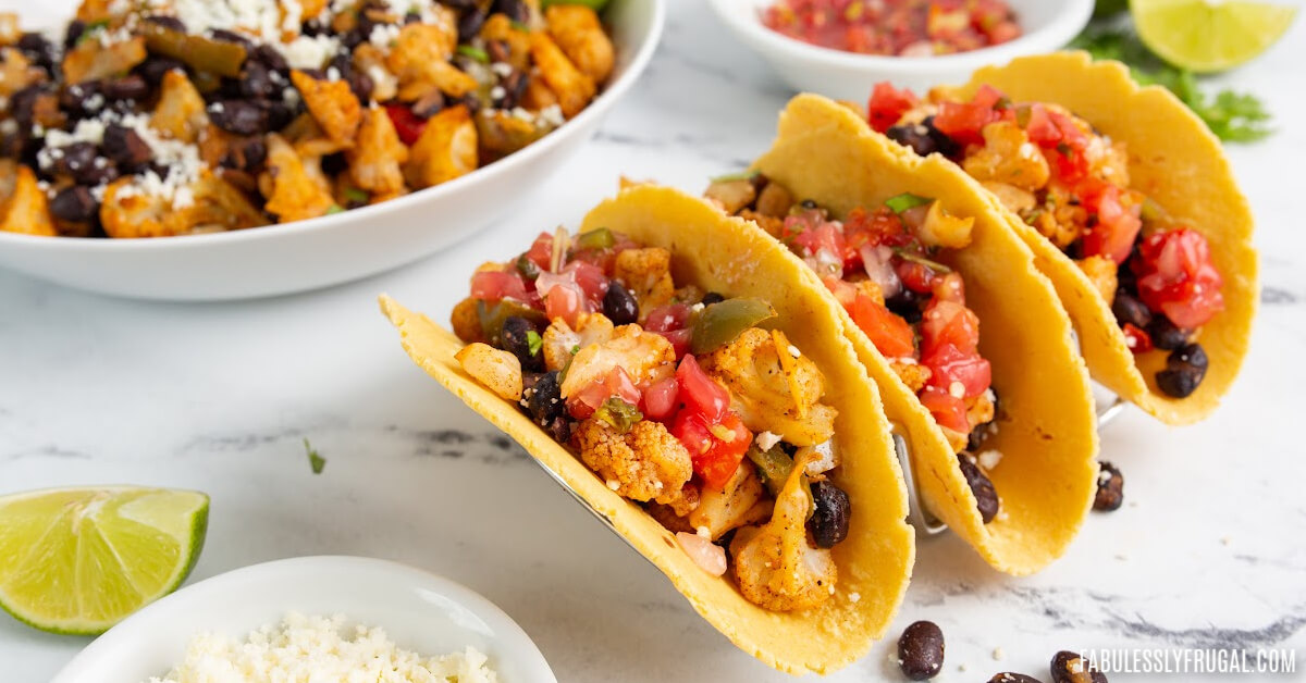 cauliflower tacos in the air fryer