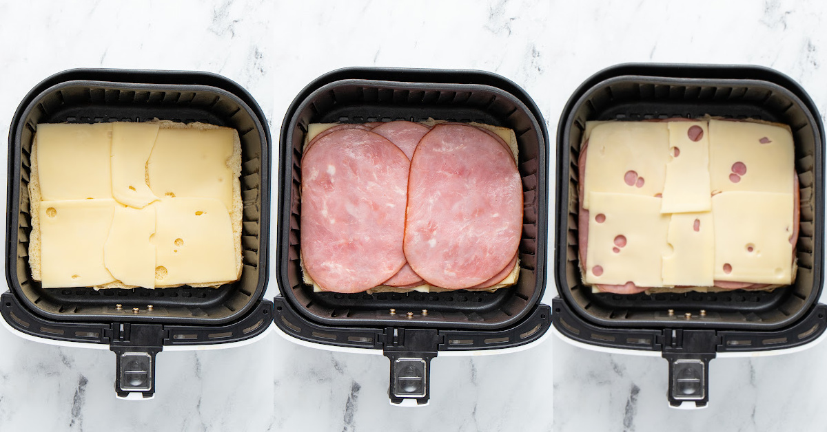 how to make air fryer ham and cheese slider sandwiches