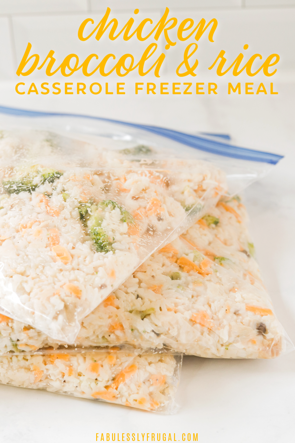 chicken broccoli and rice casserole freezer meal