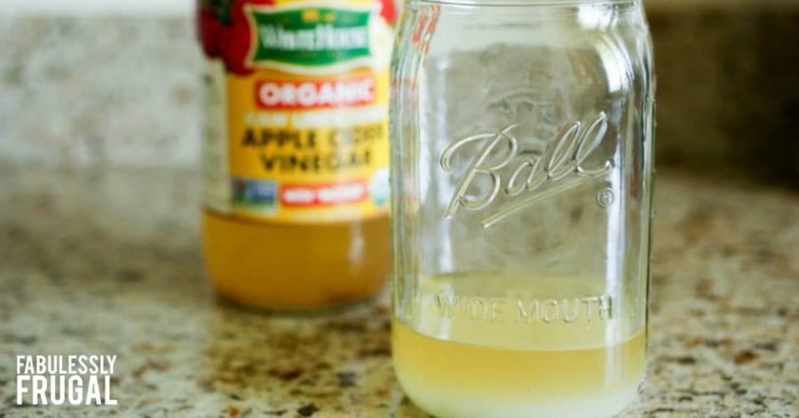 step-by-step how to make a homemade fly trap with a mason jar and apple cider vinegar mixture