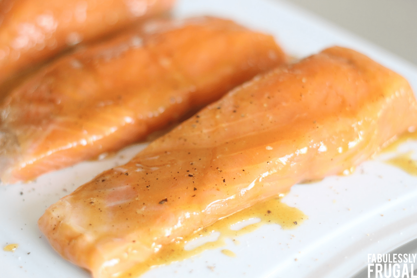 Glazed honey mustard salmon