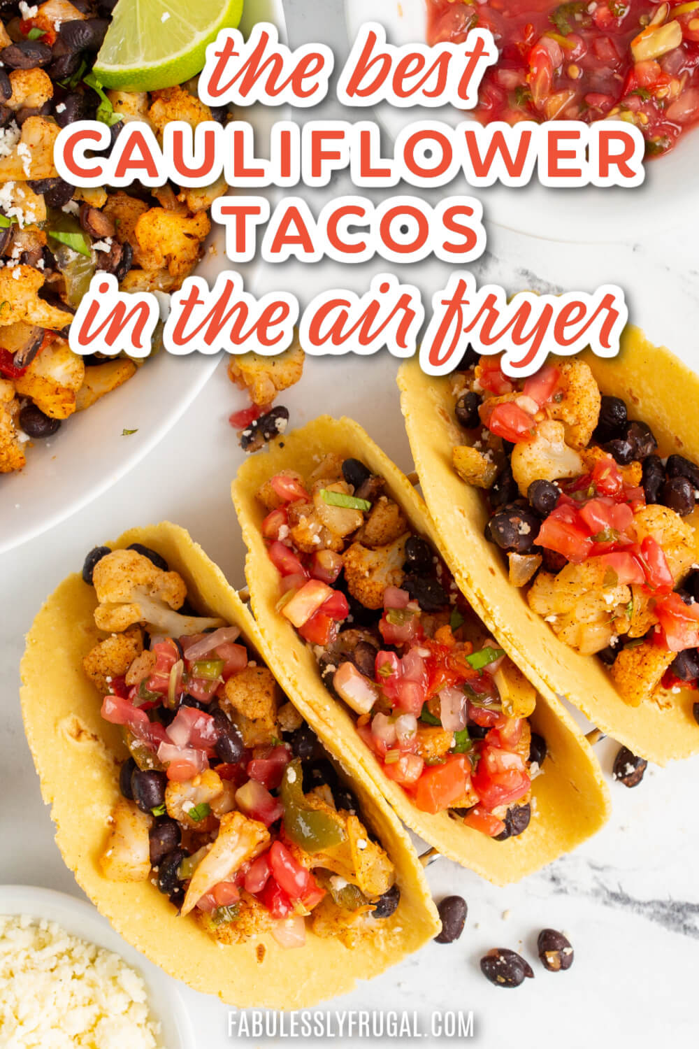 cauliflower tacos in the air fryer