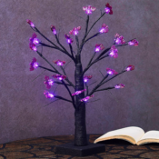 1.5' 24-LED Battery Operated Lighted Halloween Tree Decoration $6.50 After...