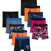 10-Pack Kids Boxer Brief Underwear, Sizes S-XL $15.48 (Reg. $20) - $1.55...