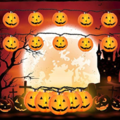 10-Piece Set Halloween Pumpkin Lantern String Lights $12.99 (Reg. $19.99)...