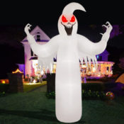 12-Ft Inflatable Ghost Halloween Decoration with LED Lights $26 (Reg. $56)...