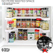2-Piece Spicy Shelf Deluxe Stackable Spice Rack Pantry Organizer Set $19.98...