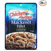 24-Pack Chicken of the Sea Mackerel Fillet in Soybean Oil as low as $19.04...