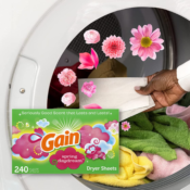 240-Count Gain Spring Daydream Laundry Fabric Softener Dryer Sheets as...