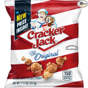 30 Count Cracker Jack Original Caramel Coated Popcorn & Peanuts, 1.25 Ounce...
