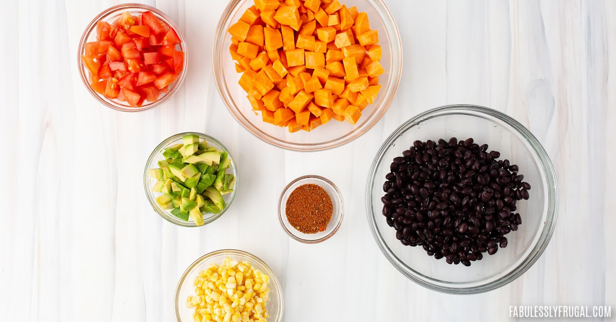 sweet potato bowl ingredients