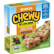 48-Count Quaker Peanut Butter Chocolate Chip Chewy Granola Bars as low...