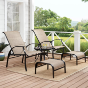 5-Piece Mainstays Highland Knolls Outdoor Patio Furniture Chat Set $142...