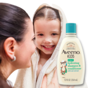 Aveeno Kids 2-in-1 Hydrating Shampoo & Conditioner with Oat Extract,...