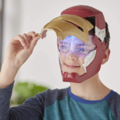 Avengers Marvel Iron Man Flip FX Mask with Flip-Activated Light Effects...