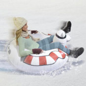 Amazon Prime Day: GoFloats Winter Snow Tube - Polar Bear Inflatable Sled...