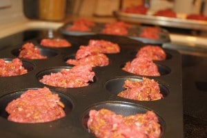 meat balls in a muffin tin