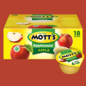 FOUR Boxes of 18-Count Mott's Applesauce Cups $6.54 EACH Box (Reg. $18.33)...