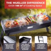 Mueller Portable Charcoal Grill and Smoker, 23 Inches $29.99 Shipped Free...