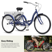 Schwinn Meridian Adult Tricycle Bike, Three Wheel Cruiser, 26-Inch Wheels...