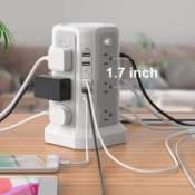 Surge Protector Power Strip Tower with 18W Fast Charging Port $31.99 After...