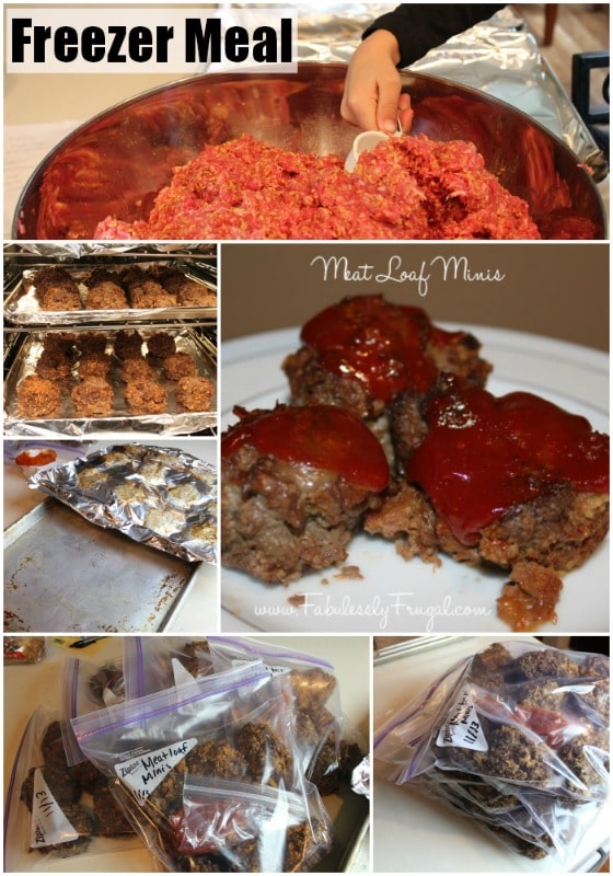 freezer meal meatloaf minis