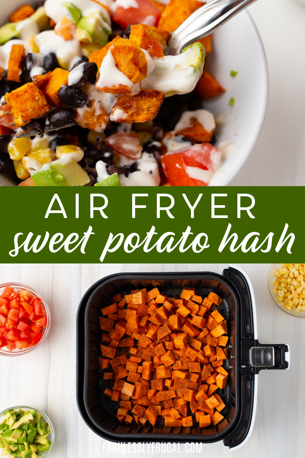 air fryer sweet potato hash