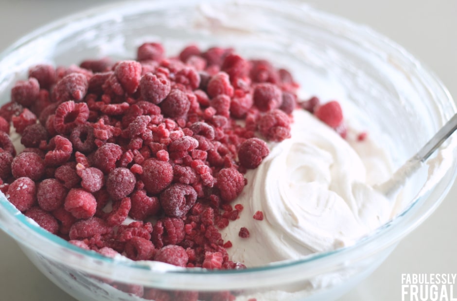 raspberry fluff with yogurt