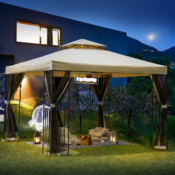 Today Only! 10x10Ft Gazebo with Mesh Netting Curtains $239.99 Shipped Free...