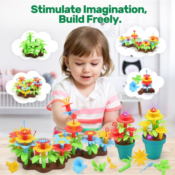 Let Your Kids Enjoy The Colorful Lights And Music Of This 140-Piece Flower...