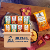 30 Bags Quaker Rice Crisps, 3 Flavor Savory Variety Pack as low as $12.98...