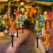 5-Pack 6.5 FT Multi-Colored Christmas Pathway Lights with Stake $13.99...