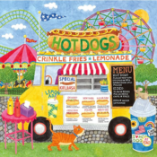 Thomas Kinkade 550-Piece Hotdog Truck Jigsaw Puzzle $5 (Reg. $13) - Features...