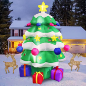 Bunny Chorus 8ft Giant Inflatable Christmas Trees w/ LED Lights $32.99...