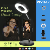 Desk Lamp with Smartphone Holder $5 (Reg. $9) - Perfect for Vlogging, Livestreaming,...