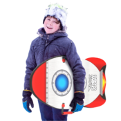 Flybar Kids 36′ Rocket Foam Toboggan Snow Sled $15 (Reg. $24.97) - includes...