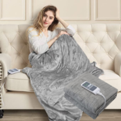 Heated Twin Soft Flannel Electric Blanket $69.99 After Coupon (Reg. $100)...