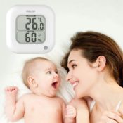 Amazon Cyber Deal! Square Thermometer and Hygrometer with Temperature Humidity...
