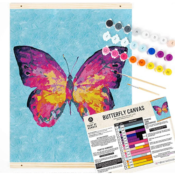 Horizon Group USA Paint by Number Butterfly on Cloth Canvas Set $4.49 (Reg....