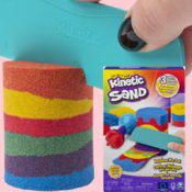 Kinetic Sand Rainbow Mix Playset with 3 Colors & 6 Tools $4.07 After...